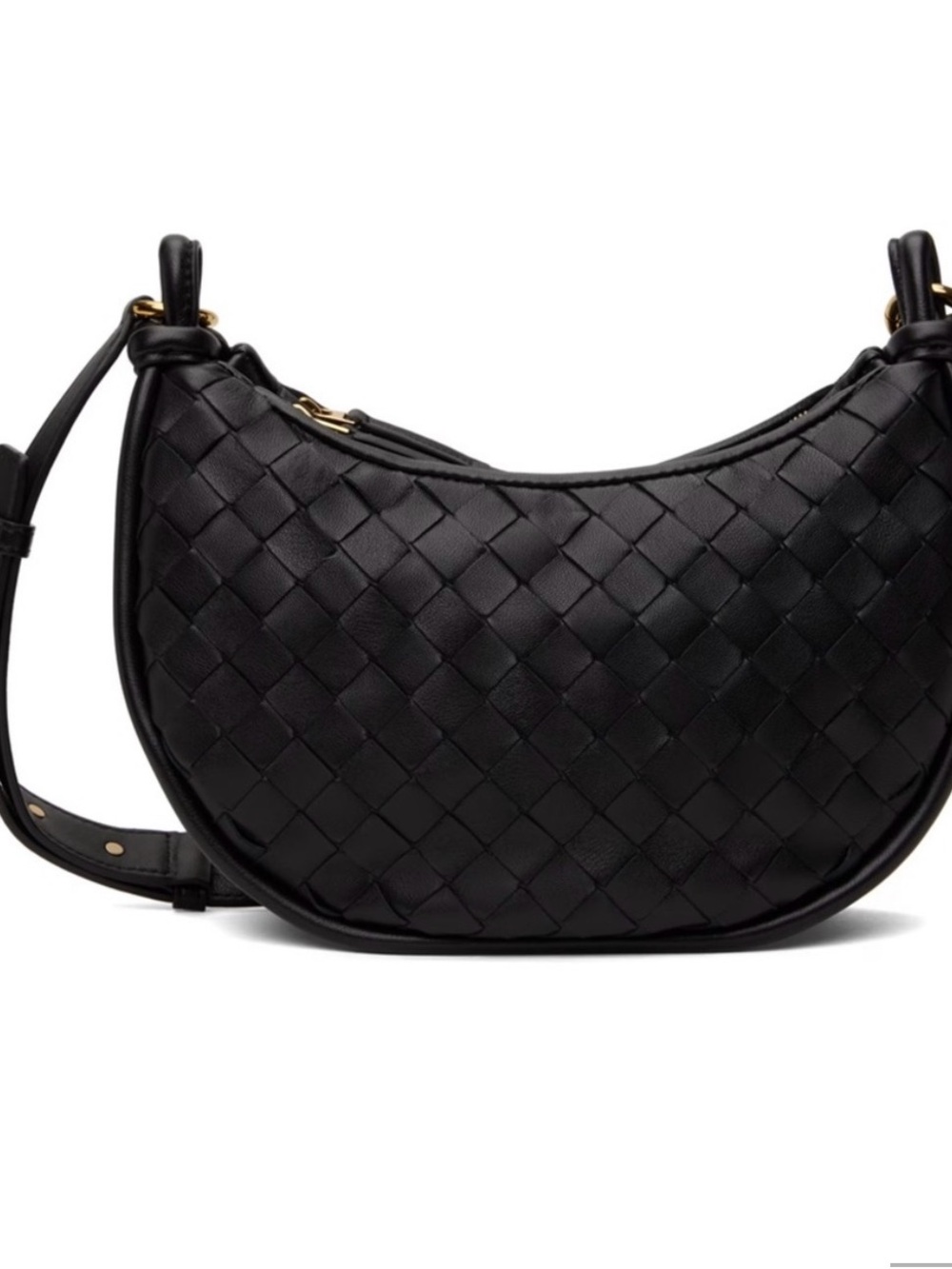 Bottega Veneta Gemelli Black Crescent Shoulder Bag New with Tags $3200 - Picture 4 of 8